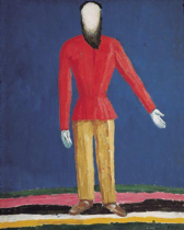 Peasant, 1928-32. Oil on canvas. 120 x 100 cm. From: http://www.wikipaintings.org/en/kazimir-malevich/peasant-1932.